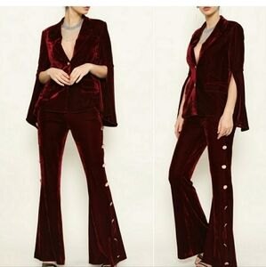 Sassy Burgundy Velvet Set